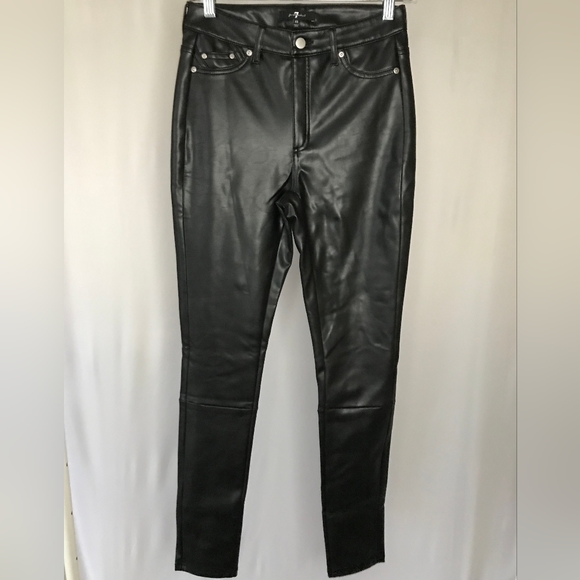 7 For All ManKind skinny Leather pants - Picture 4 of 8